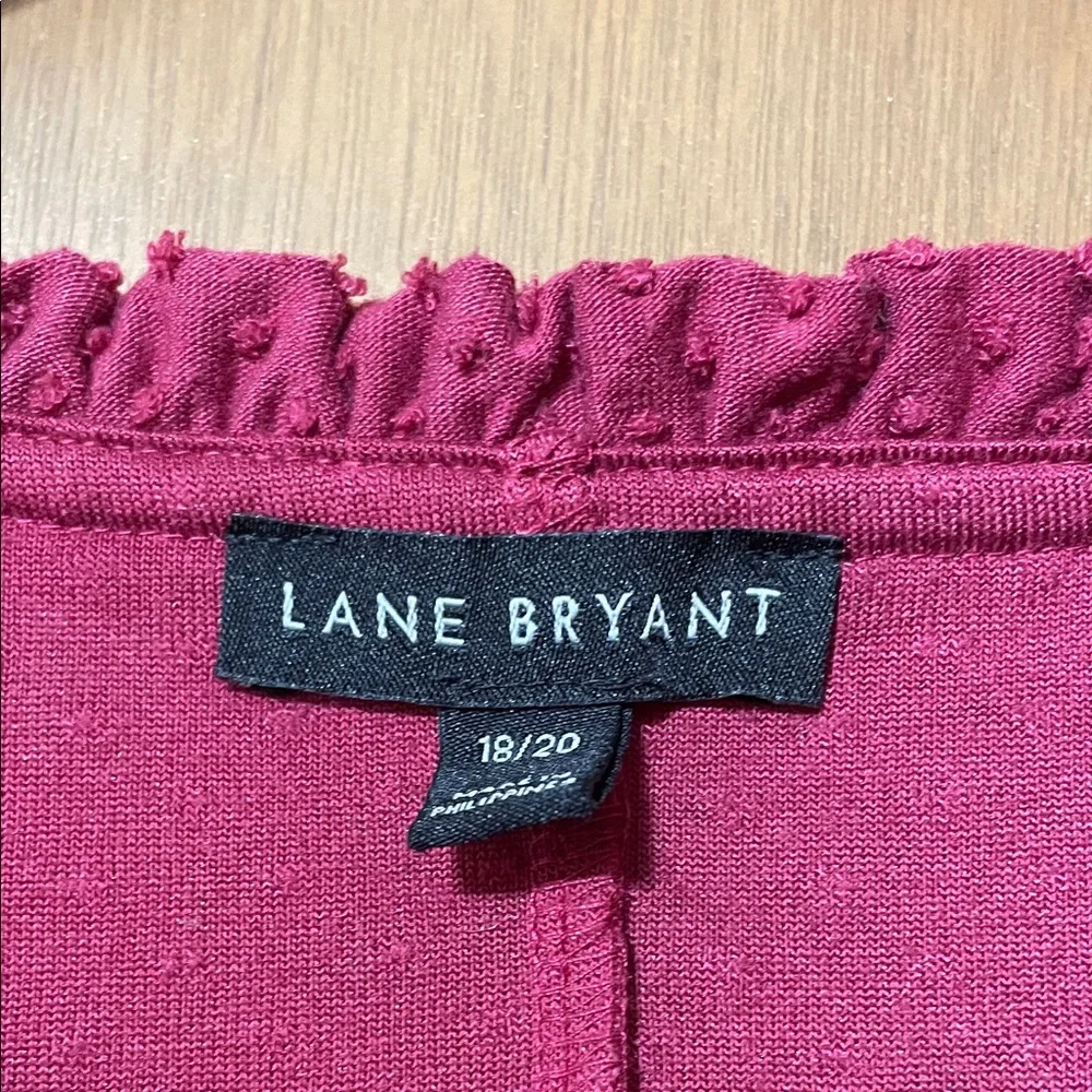 Lane Bryant Women's Raspberry Textured Tunic - Picture 2 of 6